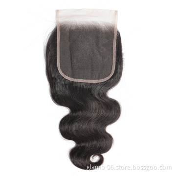 100 Remy Natural Mink Virgin Brazilian Lace Closure Human Loose Wave Hair Bundles